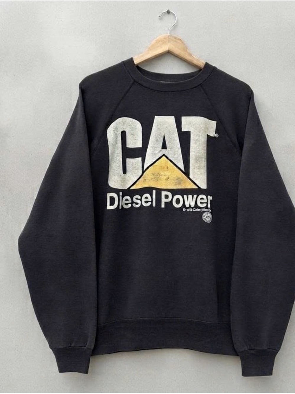 Black Crewneck Sweatshirt with CAT Diesel Power Logo